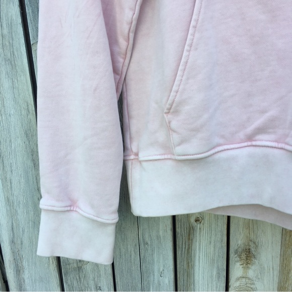 NWT Hudson Jeans Live In Hoodie Sweatshirt Rose Pink Quartz Mineral L - Picture 5 of 16
